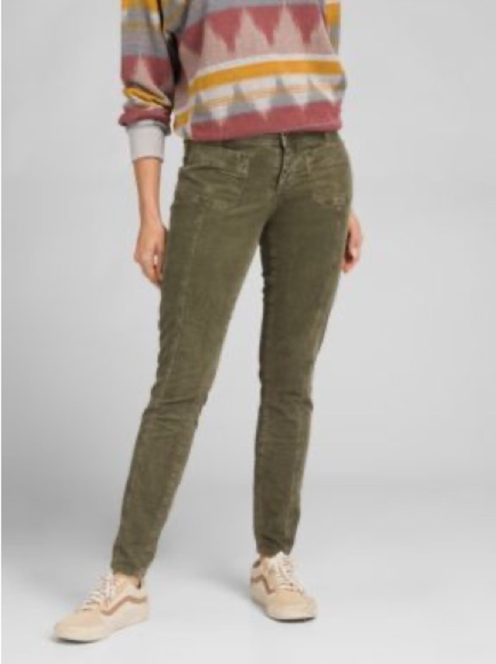 Prana Olive Green Merrigan Skinny Corduroy Jeans